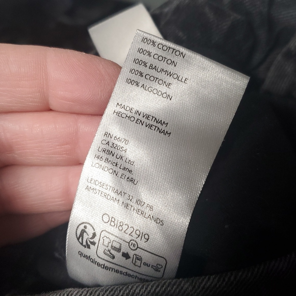 BDG Baggy Balloon Leg Pleated Jeans Size 25 Womens Washed Black - Picture 12 of 15